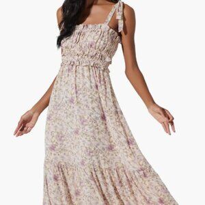 ASTR the Label Shoulder Tie Maxi Dress